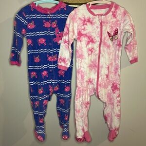 Pink (Tuffy) and Blue (Pekkle) One Piece Pajamas